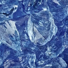 1/2 In. to 3/4 In. 10 Lbs. Lake Tahoe Blue Crushed Fire Glass for Indoor and Out