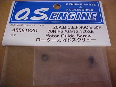 O.S. ENGINES 45581820 = ROTOR GUIDE SCREW: O.S. ENGINES 20A,B,C,E,F, 40C,E, 60F