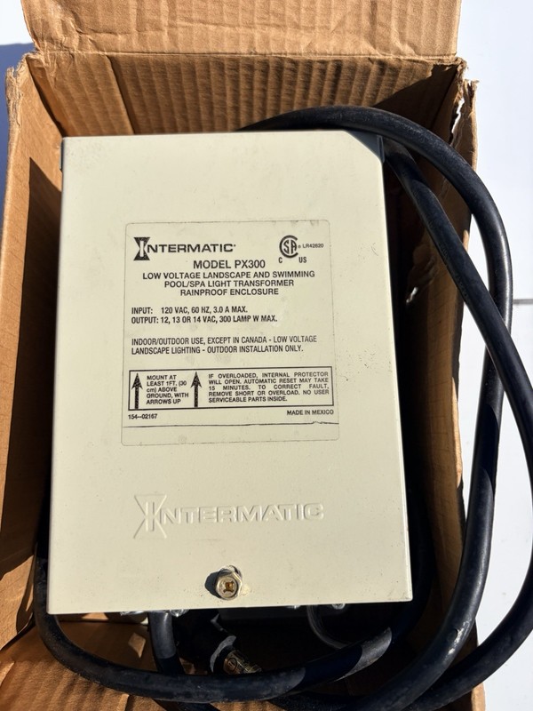 Intermatic PX300 300VA Step-Down Transformer 120V to 12/13/14V Wall Mount