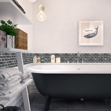 6Pcs Imitation Tile Stickers OilProof Self Adhesive PVC Wallpaper Wall Stickers