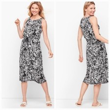 T by Talbots Petite Sleeveless Midi Dress Refined Casual Lightweight Size P