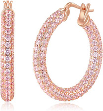 Hoop Earrings for Women Hypoallergenic, 14K Gold Plated 925 Sterling Silver Ligh