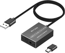 USB to Optical Spdif Toslink  3.5Mm Audio Adapter Converter, Support USB-A  US
