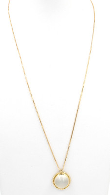 18 Karat Gelbgold Rundhals 44 cm Gewicht gr. 5,12 mit Mittelscheich