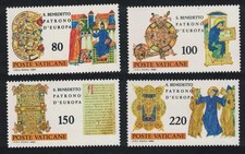Vatican 1500th Birth Anniversary of St Benedict 4v 1980 MNH SG#735-738