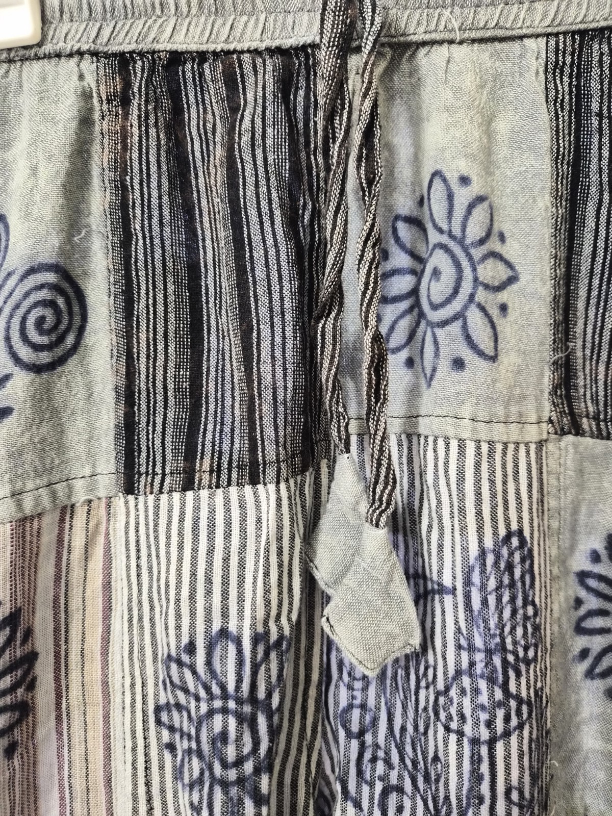 Rising International Hand Painted Patchwork Pants… - image 7