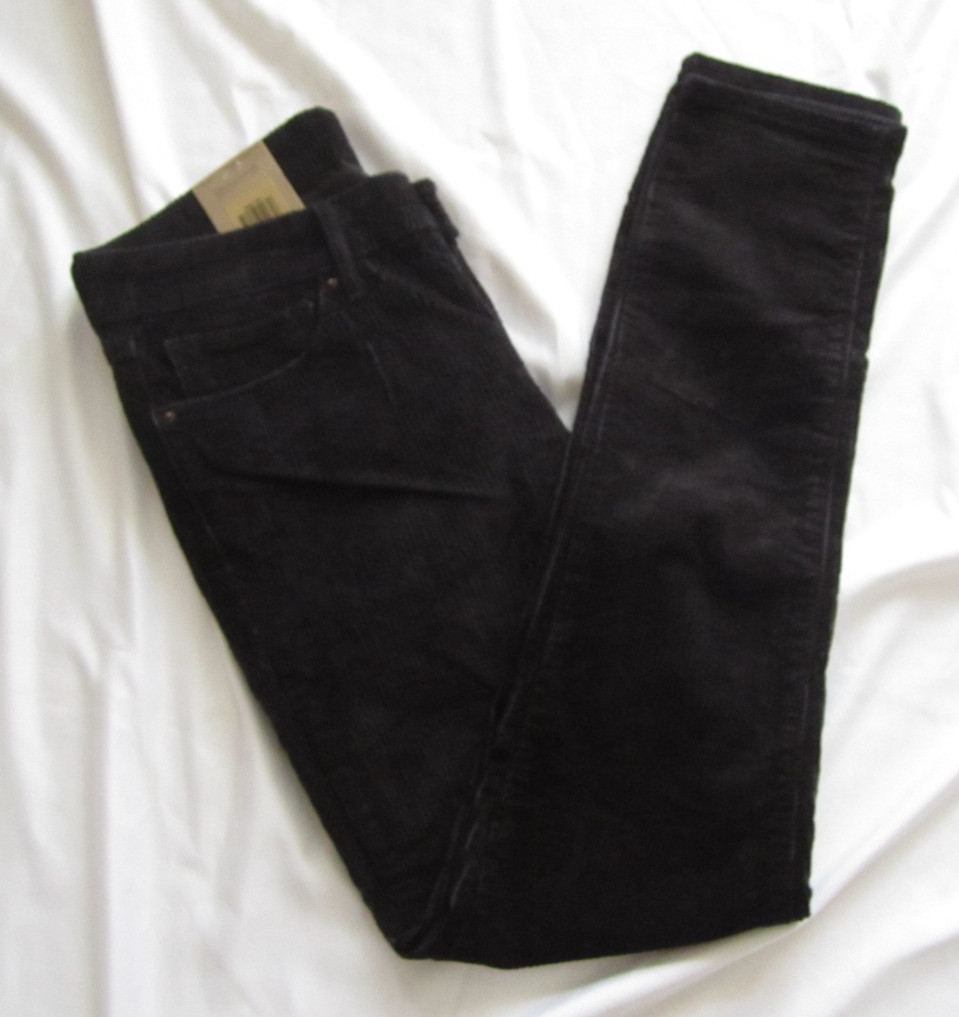 New Women Levis 711 Skinny Corduroy Black Pants Sz 30x30 (WP302)