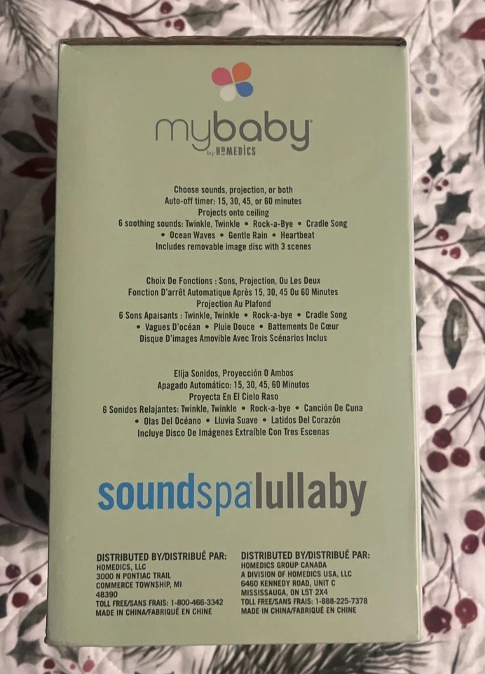 SoundSpa Lullaby de Homedics Sonido Calmante y Espectáculo de Luces para Guardería Foto 4 de 4