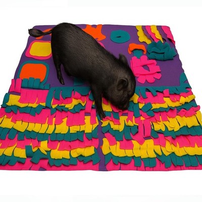 Snuffle Mat for Dogs Puppies Pigs Rabbits Cats Small Animals Foraging Toy wit...