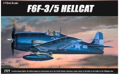 ACADEMY 12481 F6F-3/5 Hellcat. Plastikbausatz Maßstab 1:72