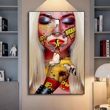 Large Abstract Graffiti Canvas Art Classic Wall Decor