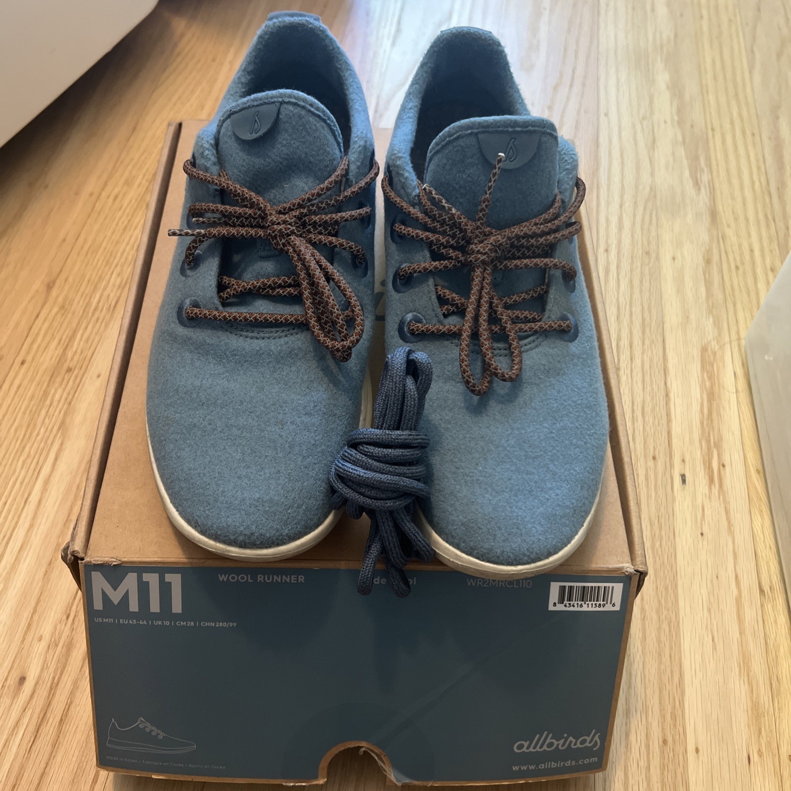 SAOLA Allbirds Runner Uomo Uomo in Lana Tide Pool (Suola in Crema) 11