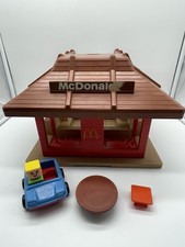 Vintage 1974 Playskool McDonald's Familiar Places Playset w/some Accessories