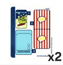 2x LEGO Friends Movie Night STICKER SHEET Alien 'Pop' from 42642