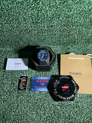 Casio G-SHOCK Analog-Digital Quartz 200m Black/Blue Resin w/ Box Papers