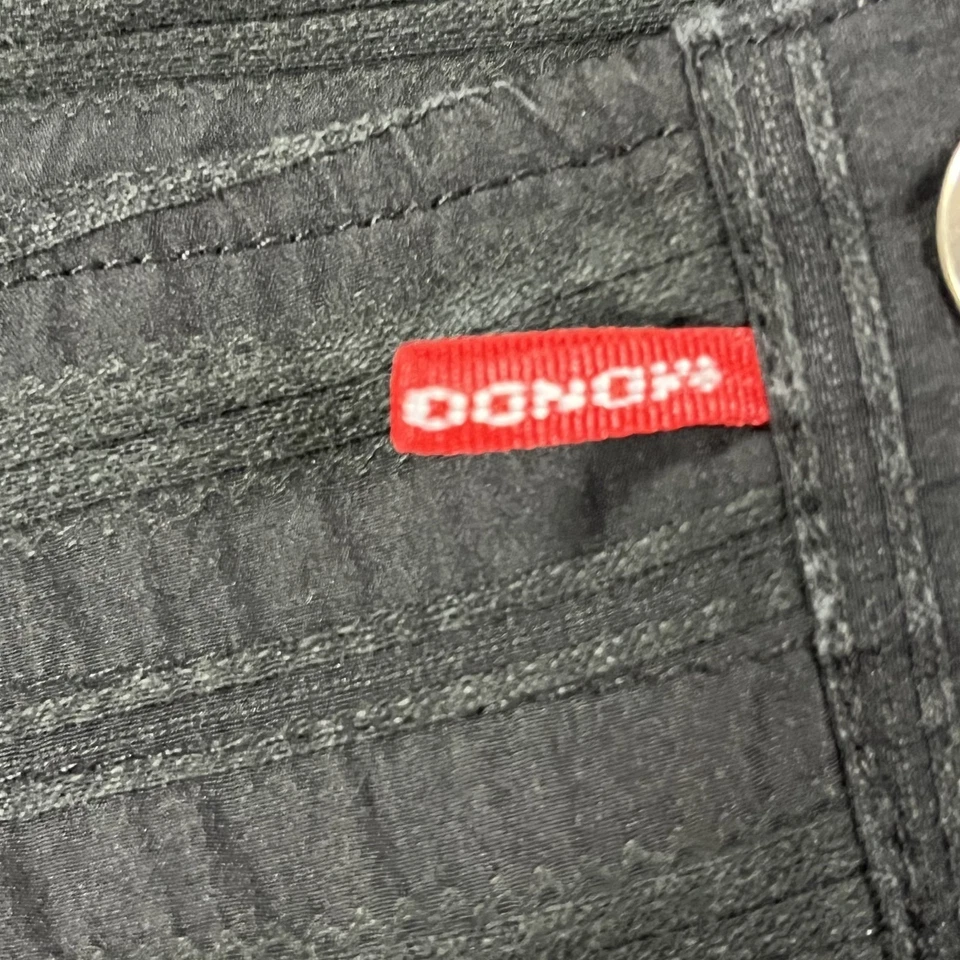 MONDO JEANS Mens 36x34 Black Textured Ribbed Straight Leg Stretch Designer Pants - Image 3 of 4