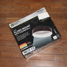 Commercial Electric Integrated LED Recessed Ceiling Light Black 10" 92074