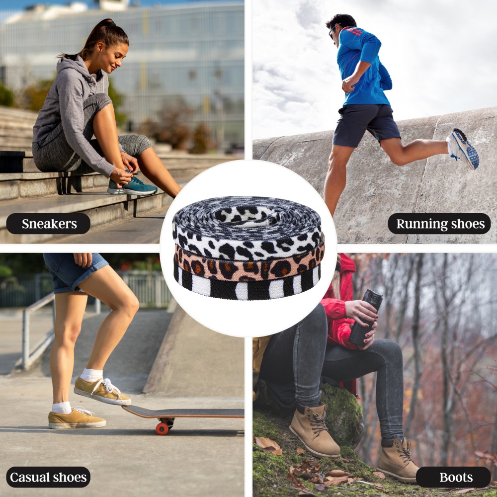 APL 3 paia negozi animali uomo lacci con motivo zebrato scarpe da ginnastica