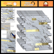 10 Sheets Peel and Stick Backsplash Tile - Self-Adhesive Mosaic for Kitchen  Ba