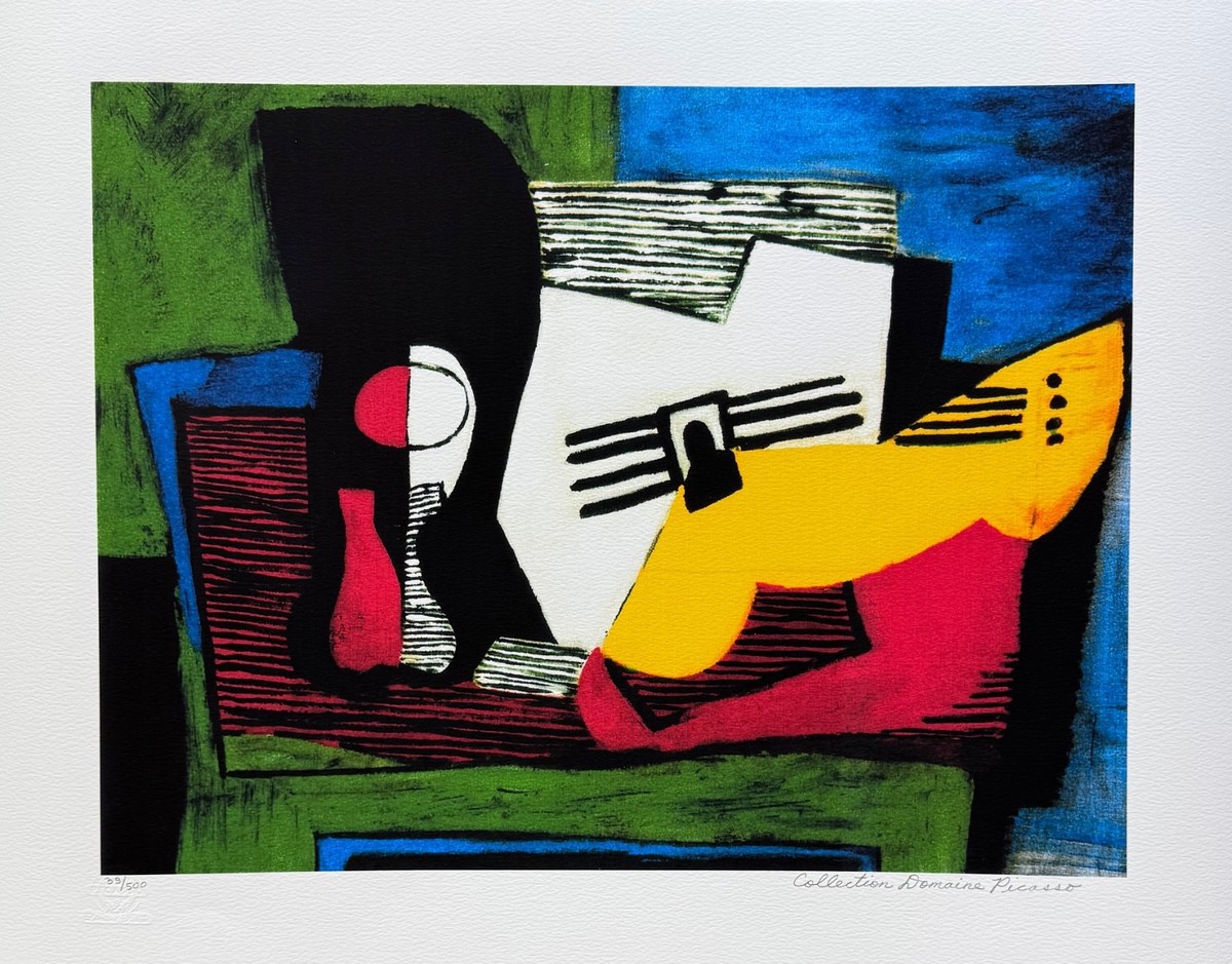 Pablo Picasso STILL LIFE WITH GUITAR II Estate Signed Numbered
