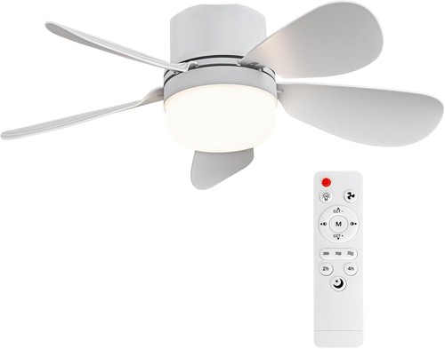 Bell + Howell 15.75 in Socket Ceiling Fan with LED Light - White (8563)