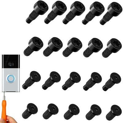 20Pcs Black 4 Size Video Doorbell Screws, Ring Doorbell Screws, Video Security R
