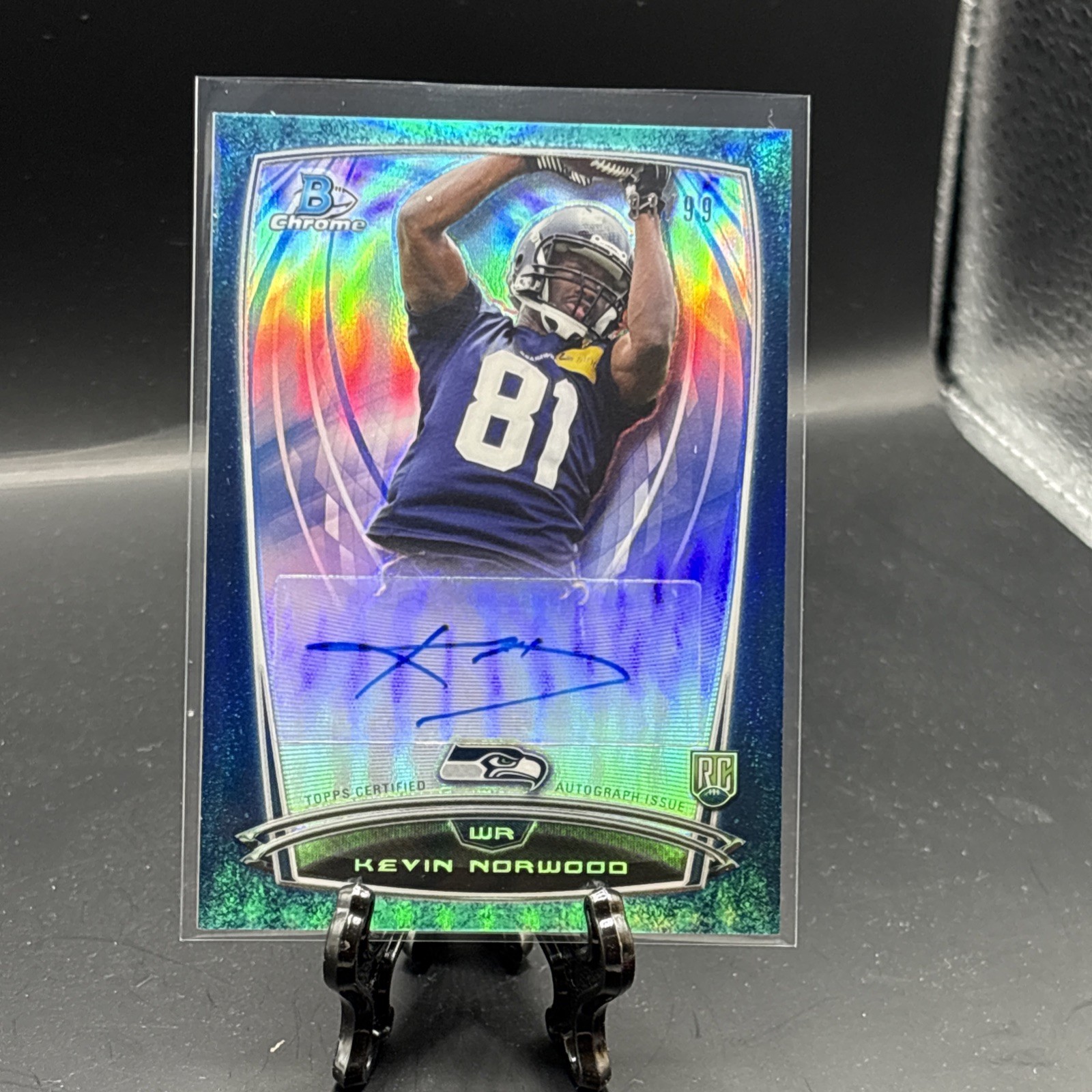 Kevin Norwood Bowman Chrome Rookie Chrome Refractor Autographs #KN Bubbles