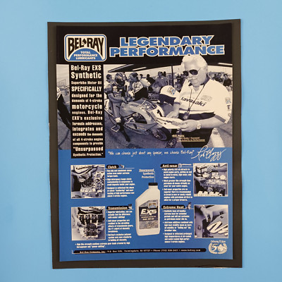 1998 Bel-Ray EXS Motorcycle Engine Oil Legendary Performance Print Advertisement