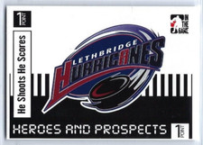 2004-05 ITG Heroes & Prospects HSHS Lethbridge Hurricanes logo card