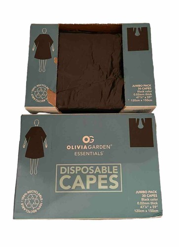Disposable Capes Olivia Garden Black Disposable Capes (47 1/2" x 59")30 capes