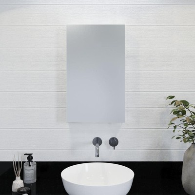Croydex Medicine Cabinet Mirror 16''Wx26''H Sleek Stainless Steel Surface Silver