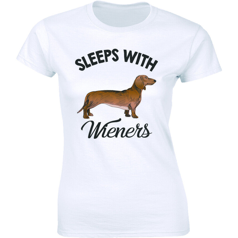 Sleeps With Wiener Dogs T-Shirt Funny Dachshund Gift Sleeps With Wiener Dogs T-Shirt Funny Dachshund Gift