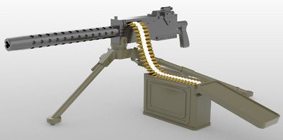 1/24 Scale Battleground M1919A4 30 Cal Machine Gun - M2 Tripod Mount