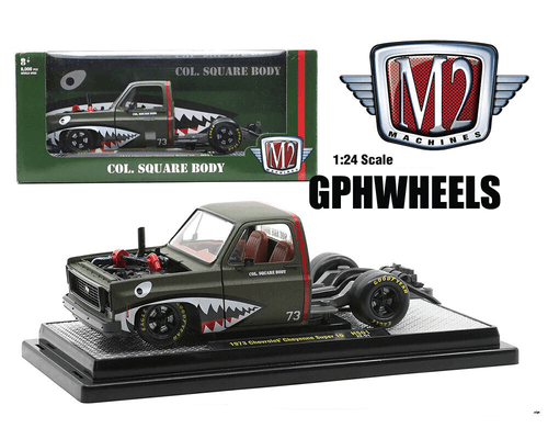 M2 MACHINES 1973 CHEVY CHEYENNE COL SQUAREBODY BEDLESS TRUCK -Green, 1:24 1/8000 - Picture 1 of 3