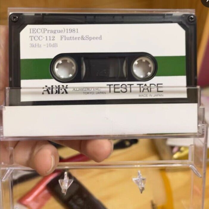 Genuine ABEX TCC-112 Test Tape Flutter & Speed 3KHZ - 10DB Genuine ABEX TCC-112 Test Tape Flutter & Speed 3KHZ - 10DB