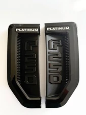 2017-2022 FORD FENDER PLATINUM F250 BLACKOUT NAMEPLATE SIDE BADGES (L/R) PAIR