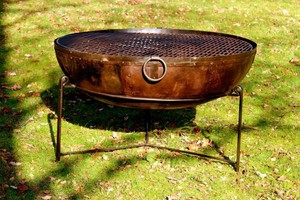 New Karma Canvas Rustic Handmade Indian Kadai Fire Pit Bowl