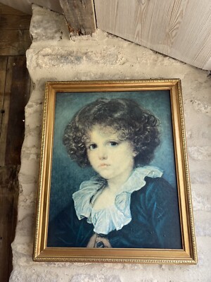 Vintage print of French “Petit Garcon Au Gilet Rouge” UK