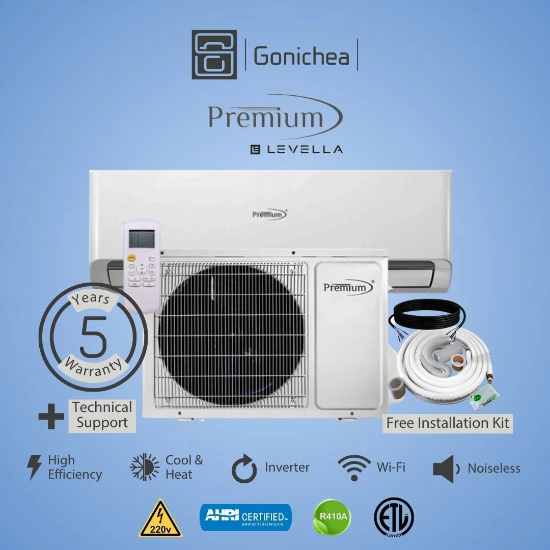 Premium 12000 BTU Mini Split Air Conditioner Inverter Heat Pump 21.4 SEER2  220V | eBay