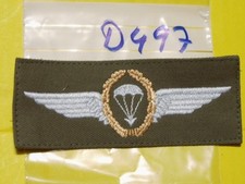 Bundeswehr Fallschirmspringer Abzeichen bronze auf frühes oliv 1stück (d497)