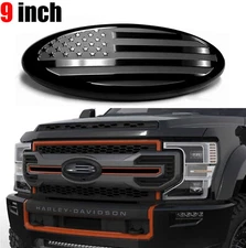 9inch For Ford F150 F250 Pickup FRONT GRILL Tailgate US Flag Oval Emblem Badge