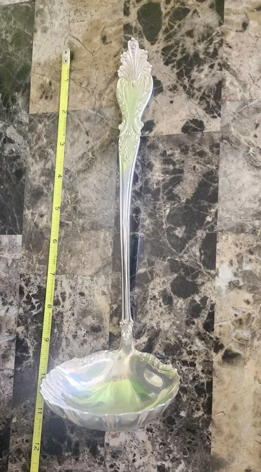 🤪ROGERS & HAMILTON ANTIQUE 1896! RAPHAEL SILVERPLATED "10 1/2" SOUP LADLE🍲🔎👀 - Image 3 of 4