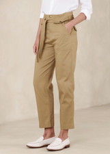 NWT BANANA REPUBLIC 90 UTILITY TIE-WAIST PANT, Khaki, Sz 4