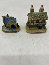 Lot of 2 LYONS TETLEY 1995 Figurines Maurice's Workshop & GAFFER'S TEA SHOPPE