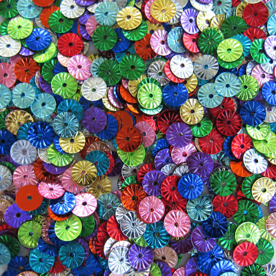 Sequins Mixed Metallic Sunburst/Starburst/Wheels Paillette 6mm #4 ~200 pieces