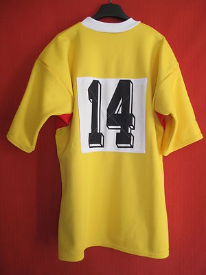 Maillot Rugby comité Périgord Agenais Porté FFR n°14 Dordogne Jaune