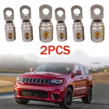 2pcs Car Wire Coupler Terminal Butt Connector 0 4 8 GA Joiner Screw Ring Gold