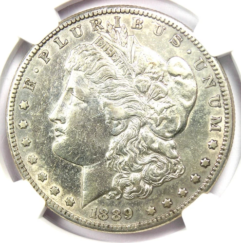 1889-CC Morgan Silver Dollar $1 Carson City Coin - Certified NGC AU Details