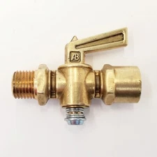 Brass Lever Motorcycle Petcock Fuel Valve Gas Petrol w. 1/4” NPT, Harley Chopper