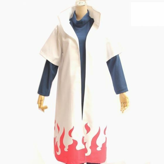 Anime Naruto Cosplay Costume 4th Fourth Hokage Namikaze Minato Cape Cloak  Robe